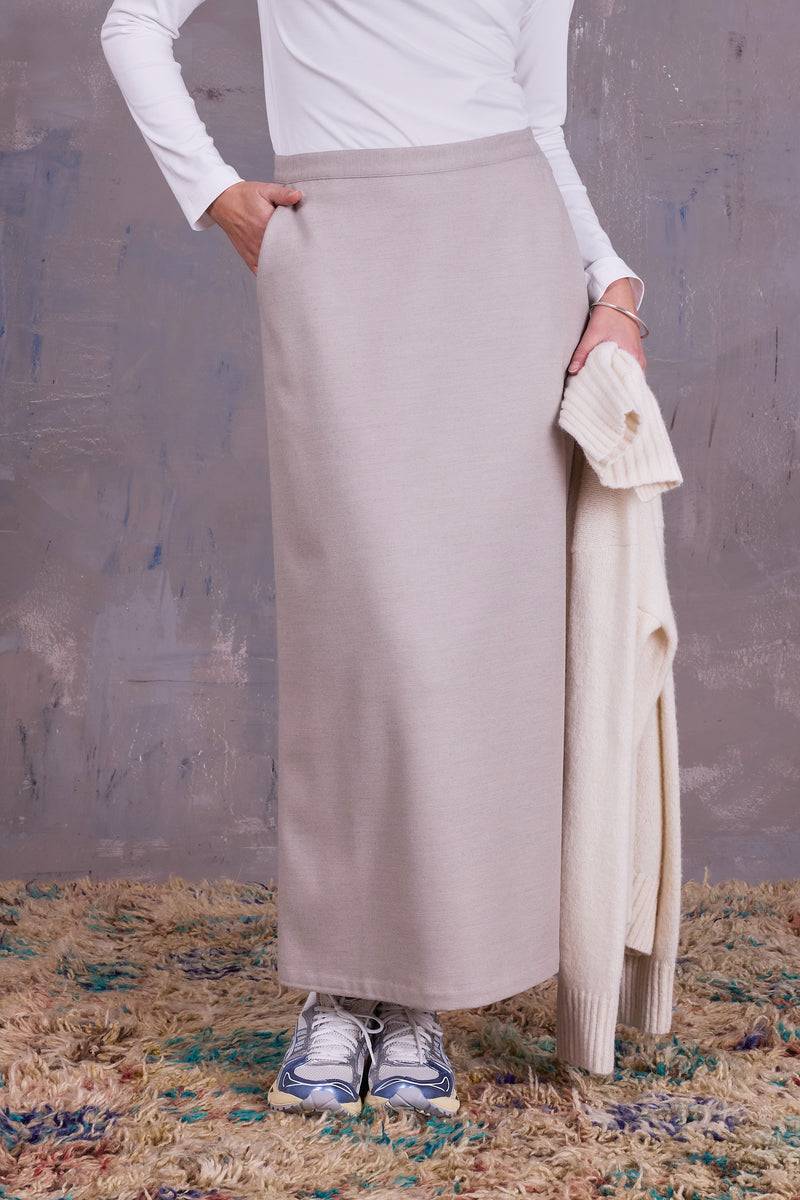 Emmanuel skirt in light grey blend