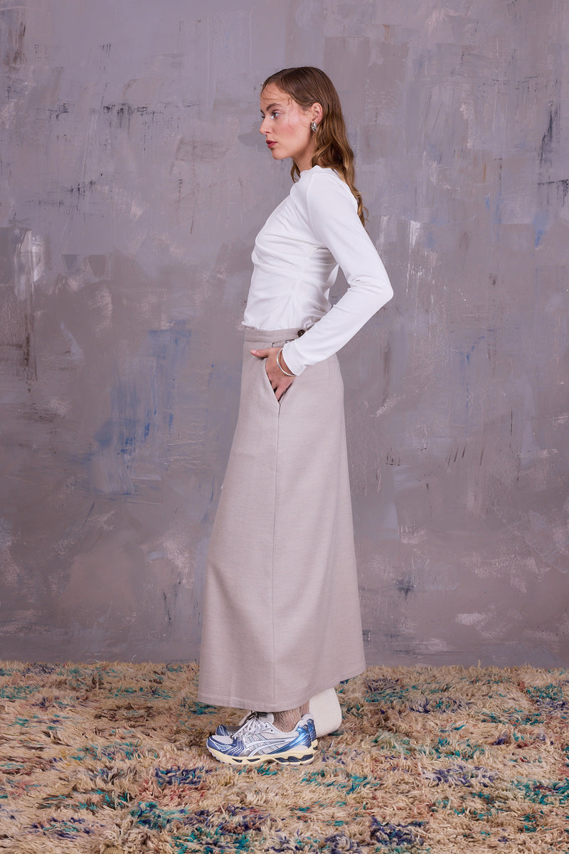 Emmanuel skirt in light grey blend