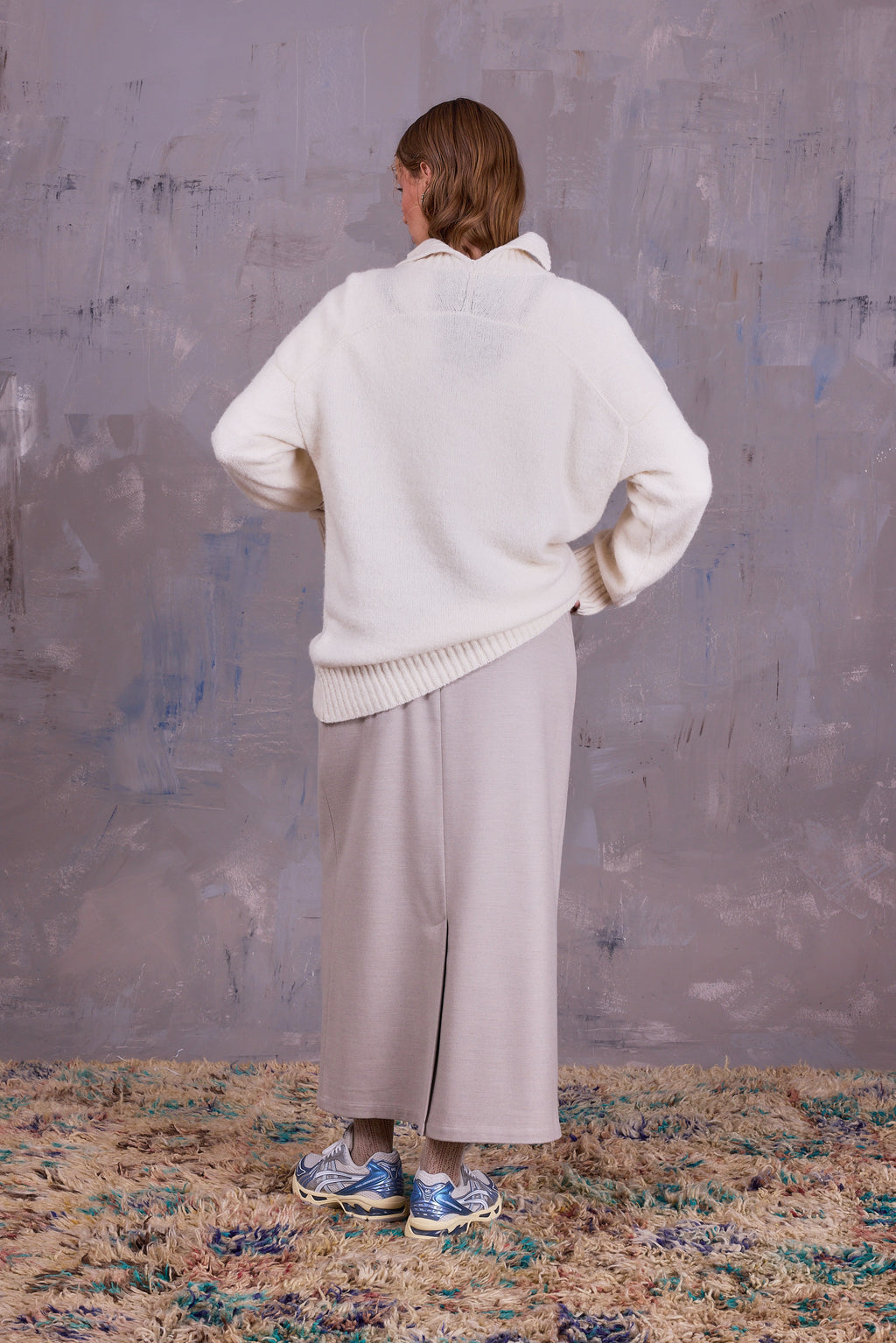 Emmanuel rok in light grey blend