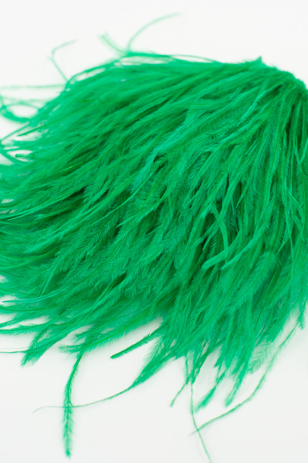 Zaza broche met veren in grasgroen