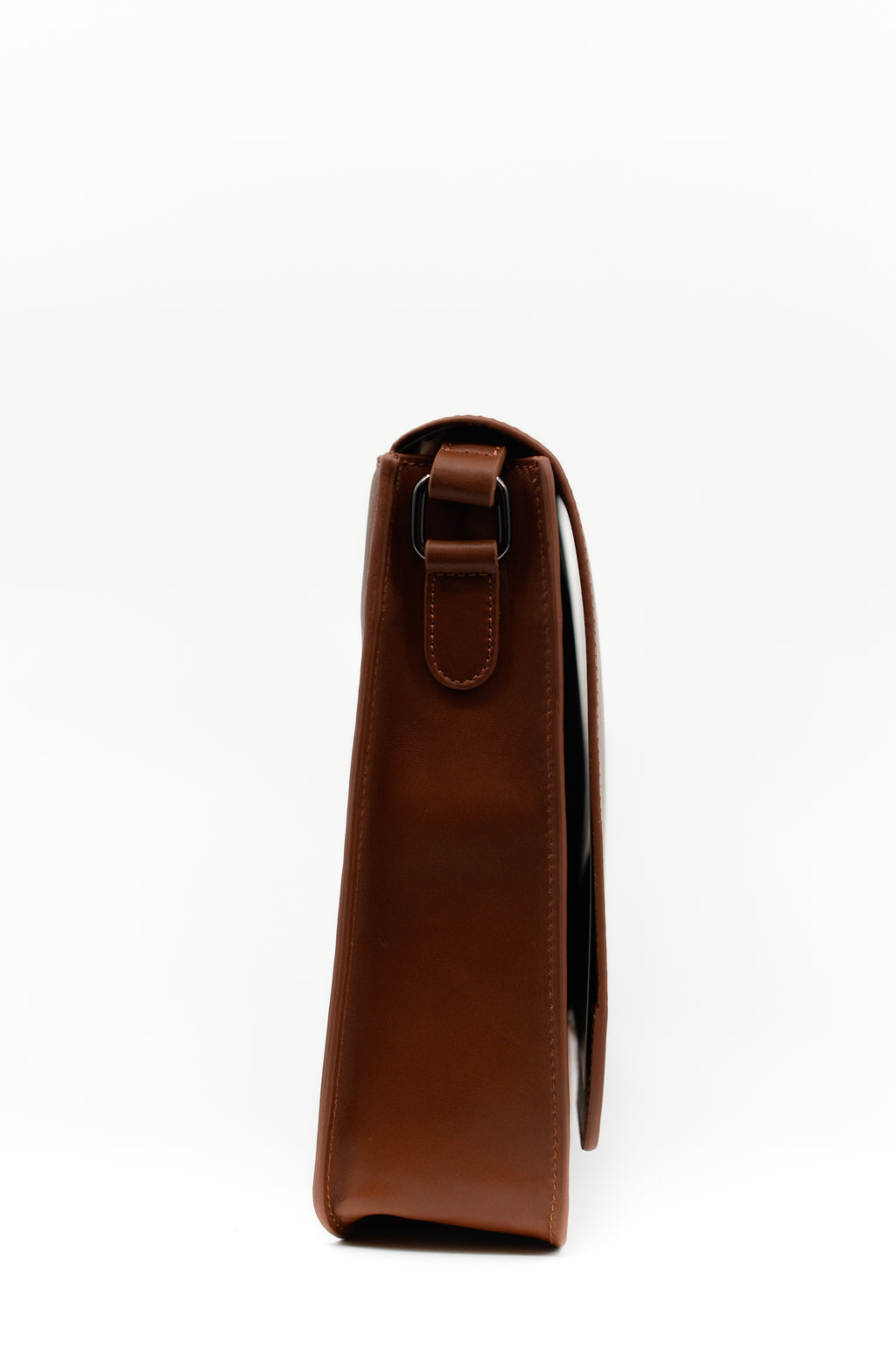 Medium crossbody handtas in cognac nappaleer