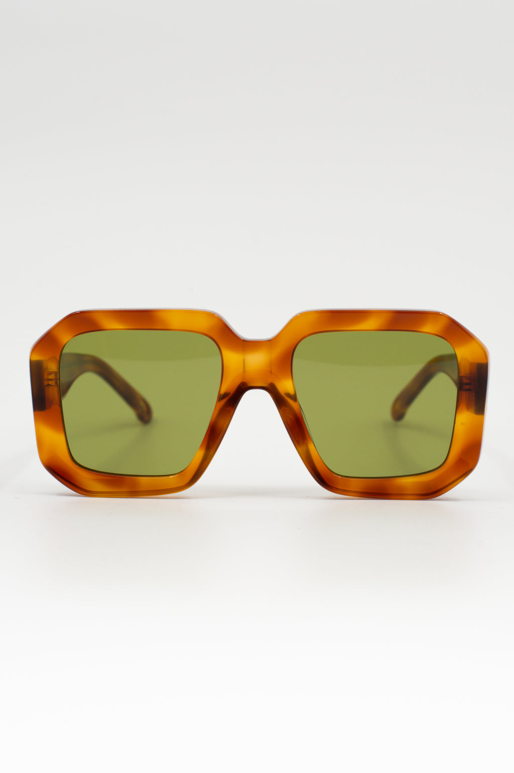 Onassis-Sonnenbrille in hellem Schildpatt/Oliv