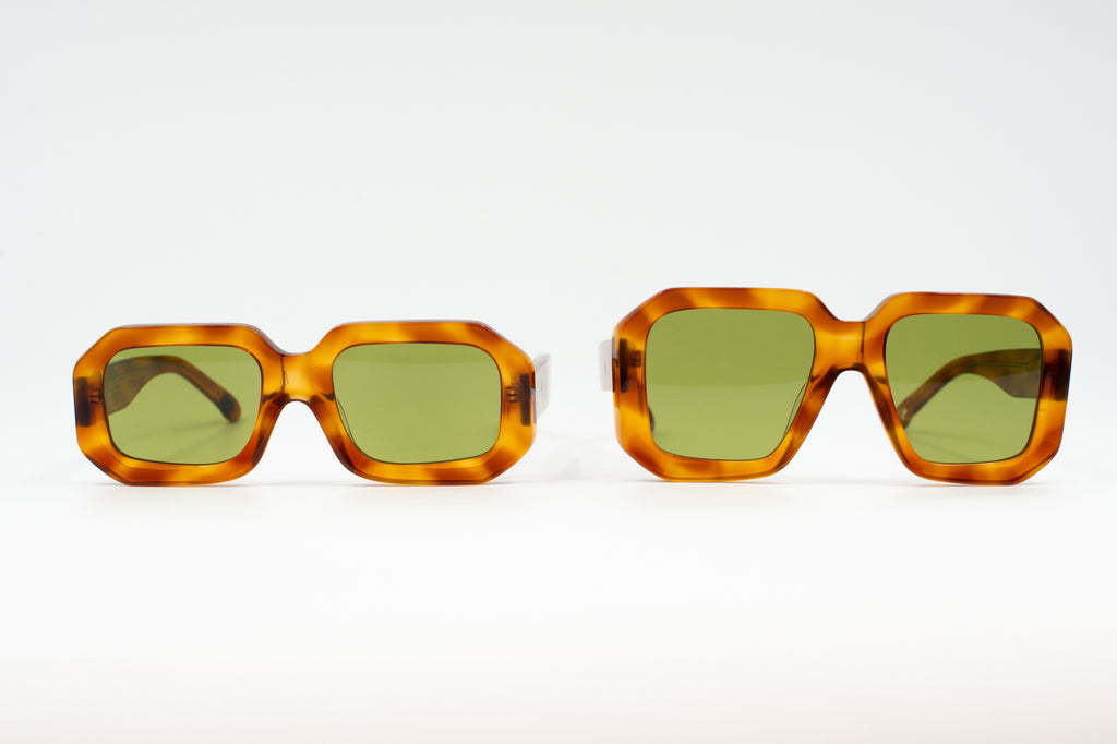 Onassis-Sonnenbrille in hellem Schildpatt/Oliv
