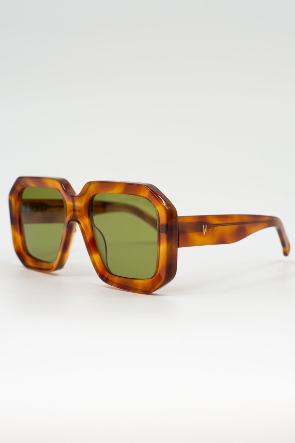 Onassis-Sonnenbrille in hellem Schildpatt/Oliv