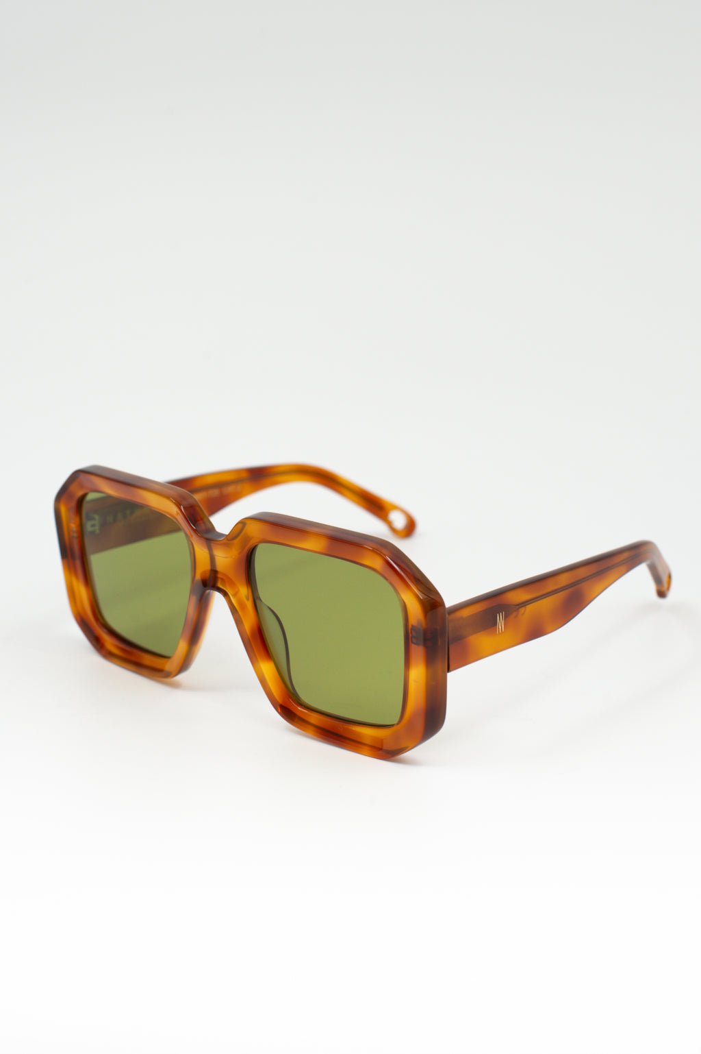 Onassis-Sonnenbrille in hellem Schildpatt/Oliv