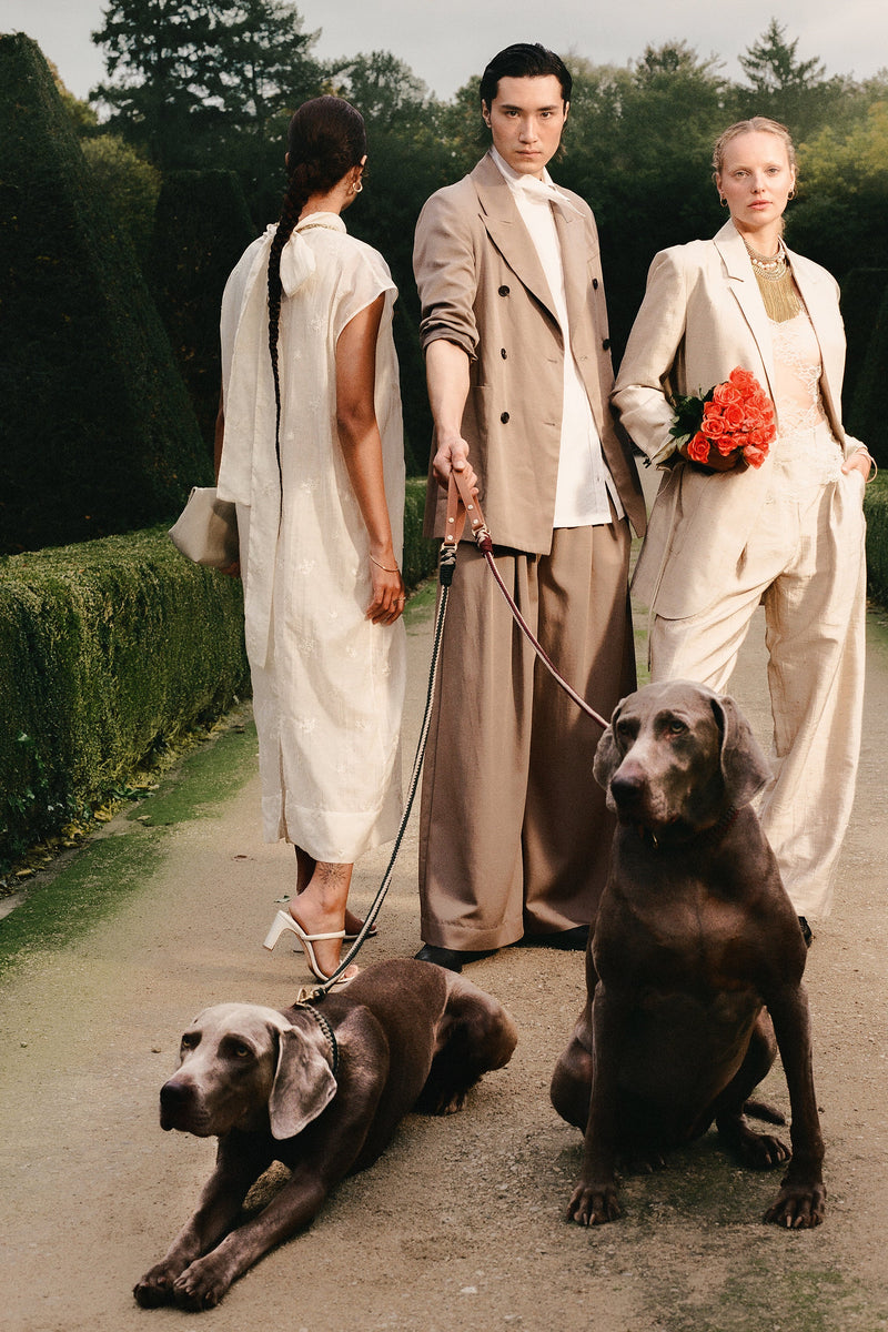 Hazel jurk in ecru verbena