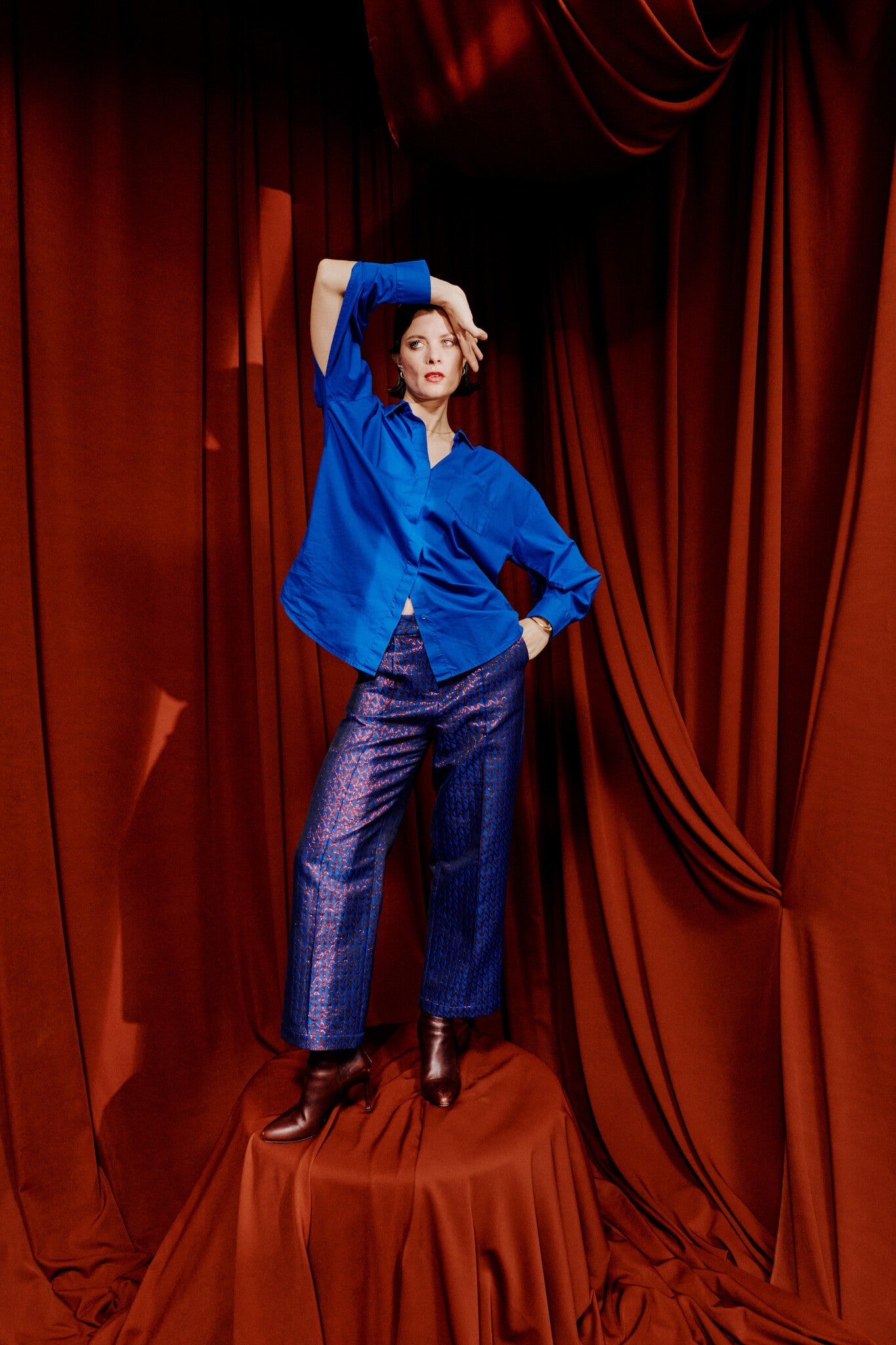 Zong broek in copper monogram