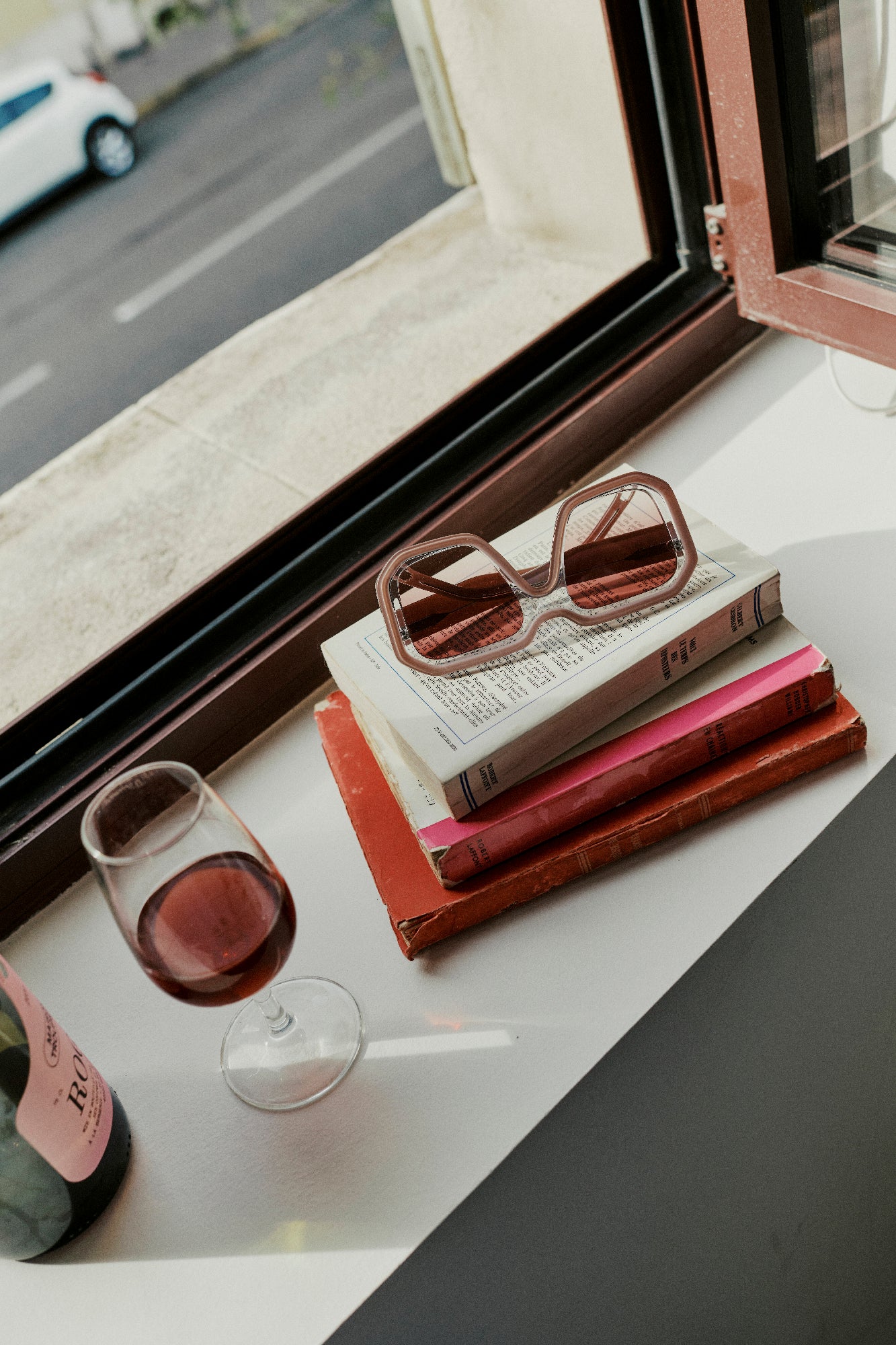 Onassis lunettes de soleil taupe / rose