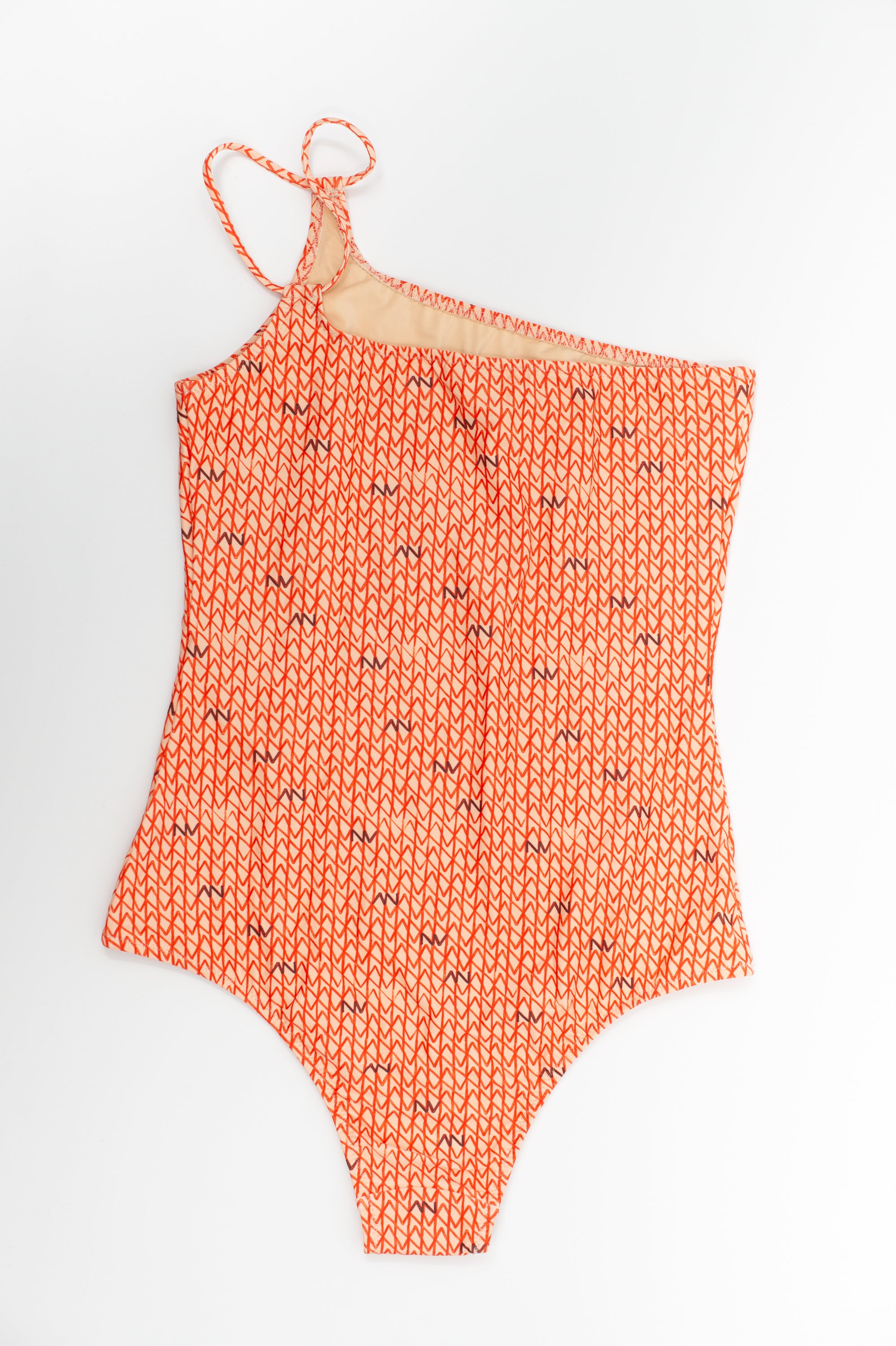 Oranje asymmetrisch badpak