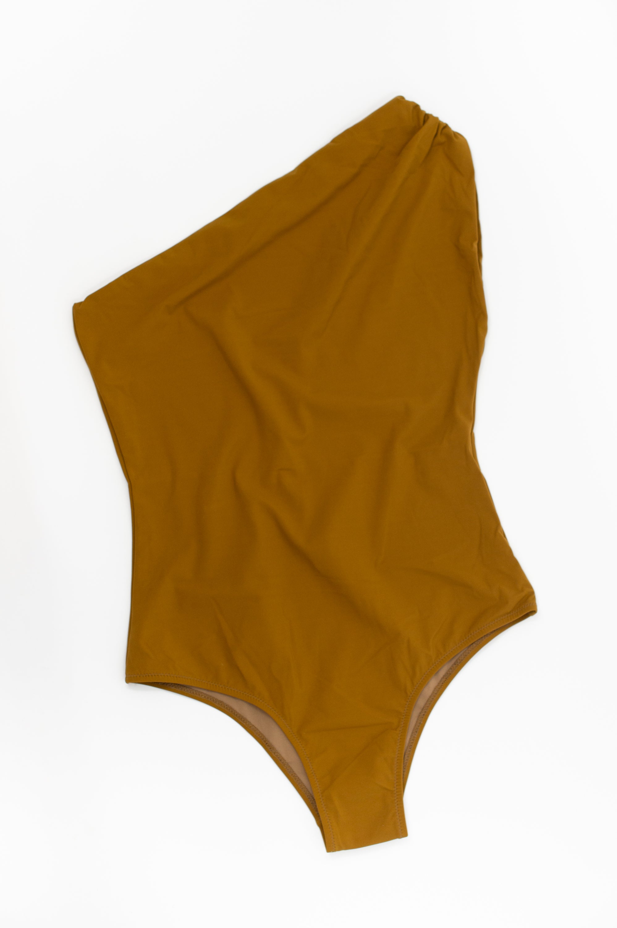 Maillot de bain asymétrique moutarde