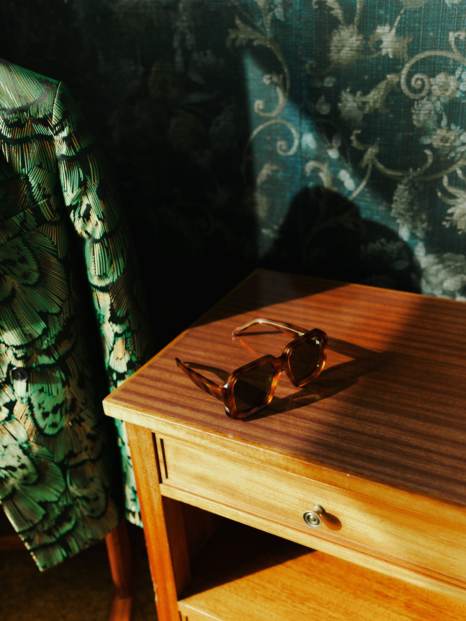 Jackie lunettes de soleil en écaille claire / olive