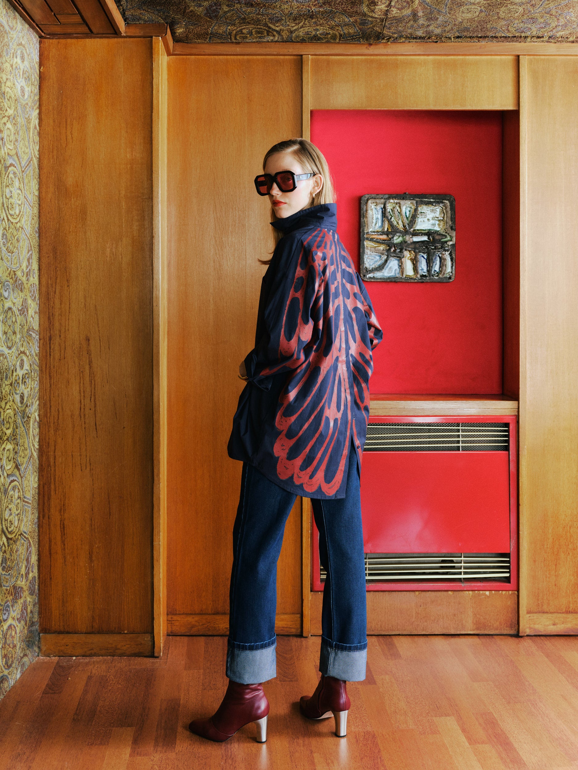 Elize bottine en bordeaux