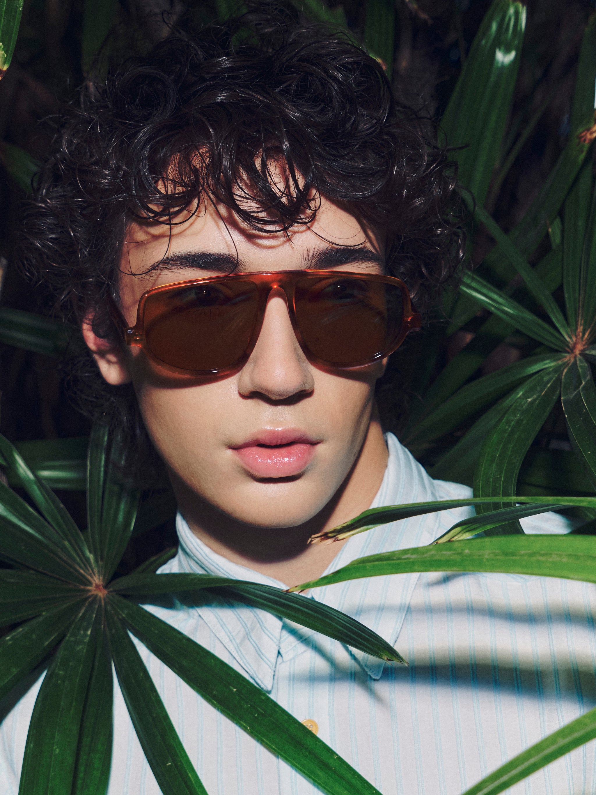 Felice lunettes de soleil en écaille claire / olive