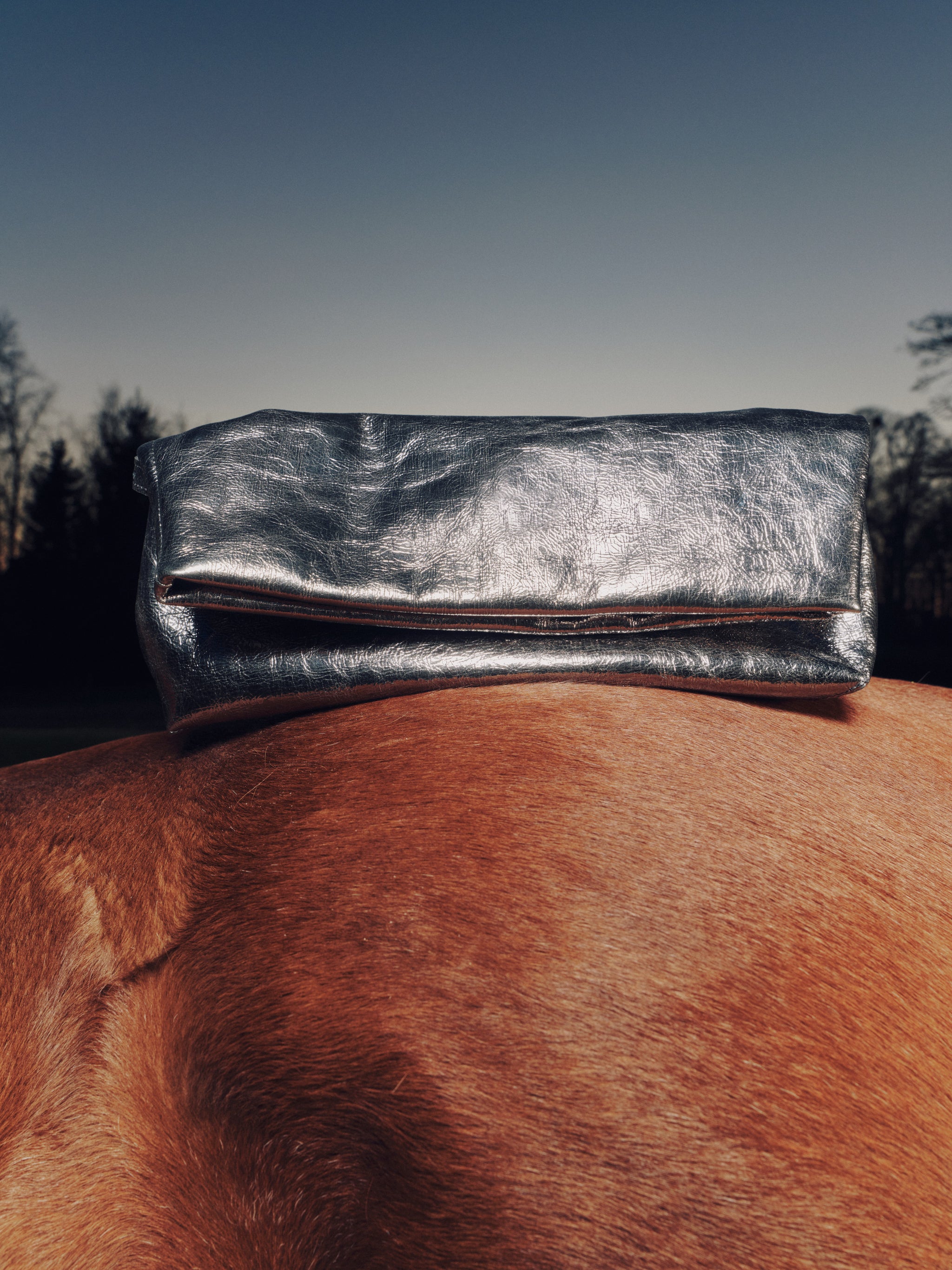 Gennaro Handtasche in Metallic-Grün