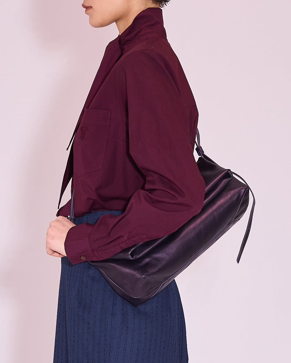 Gennaro handbag in metallic purple