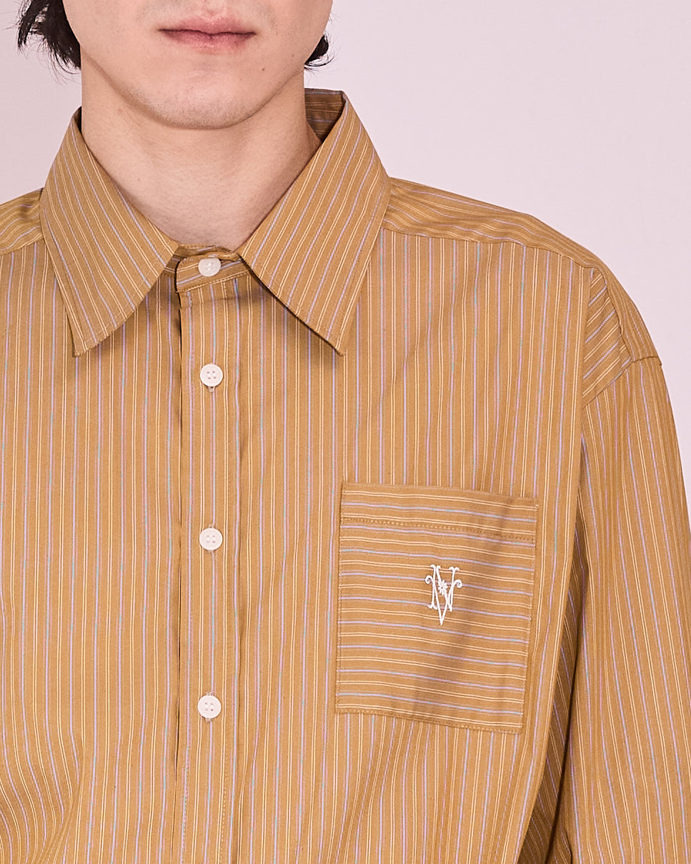 Gelesto hemd in mustard gold / blue