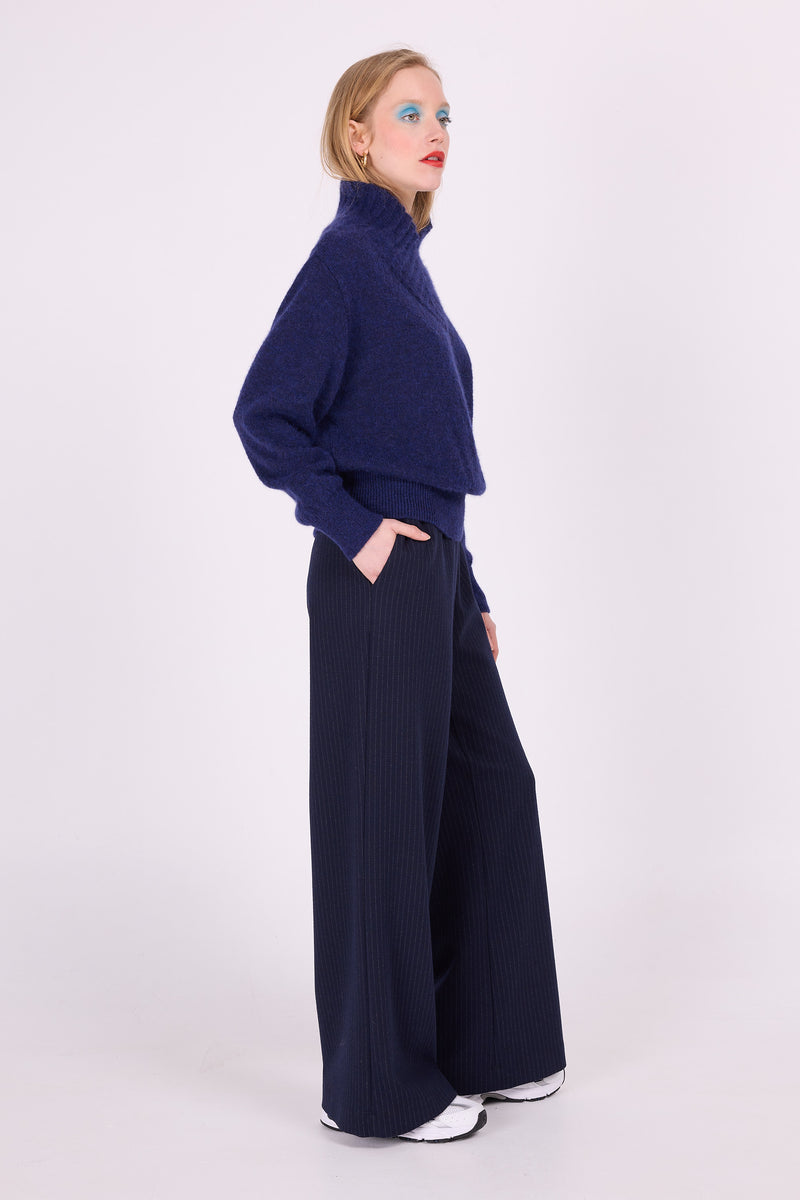 Pull en alpaga indigo Axel
