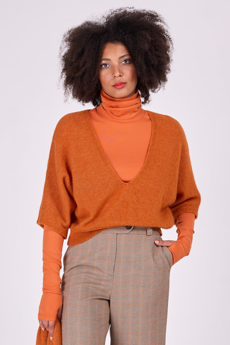 Almelo orange Alpaka Top