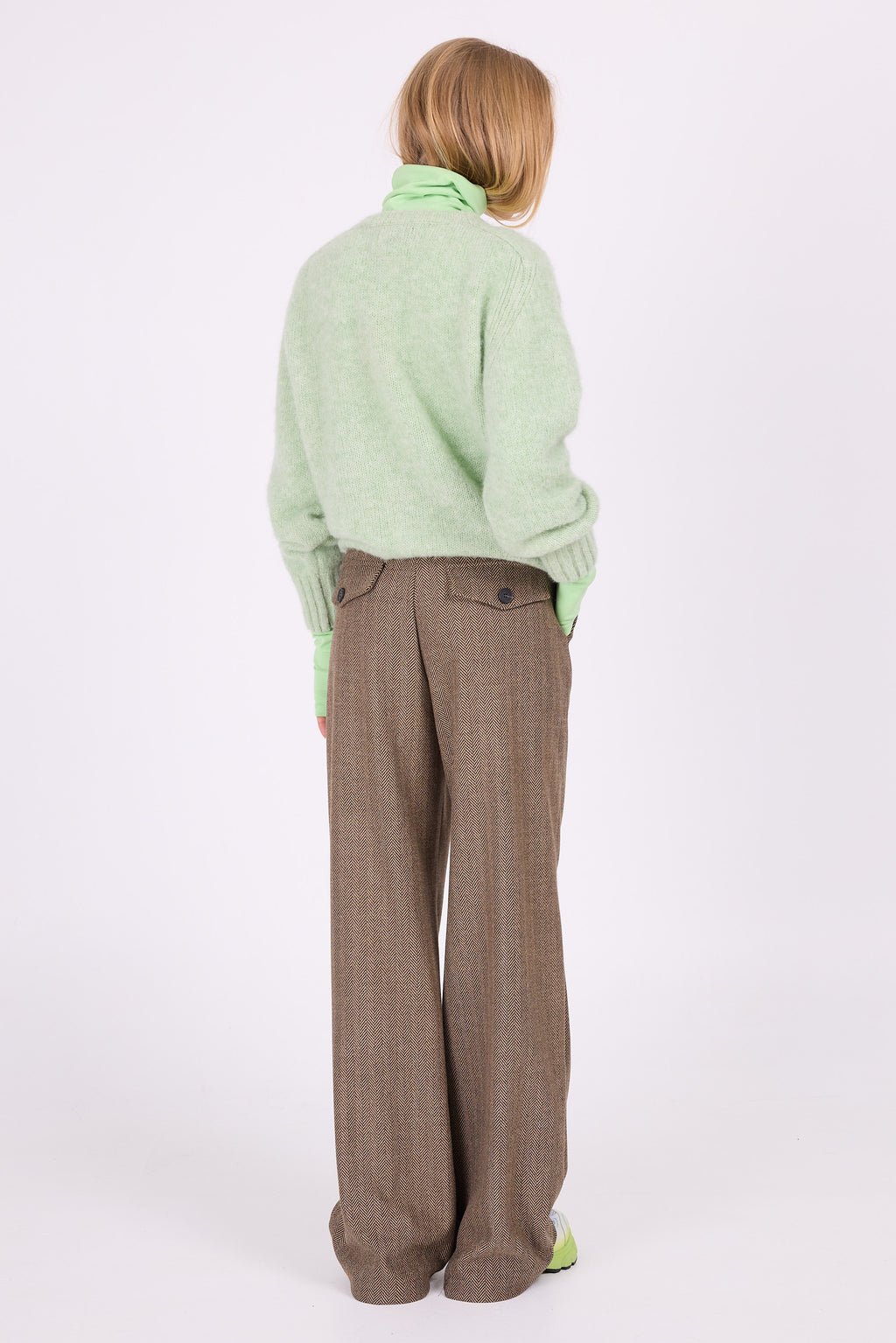Asmara mintkleurige alpaca trui
