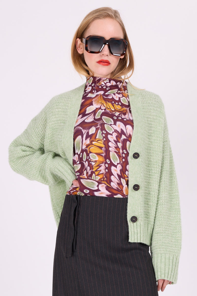 Amsterdam Mint Alpaka Strickjacke