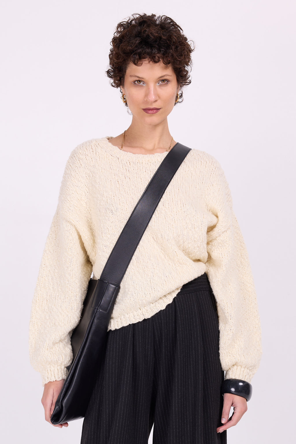 Brasilia kreideweißer Wollpullover