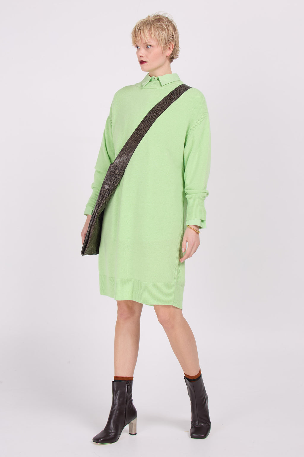 Monaco Strickkleid in Pistazie