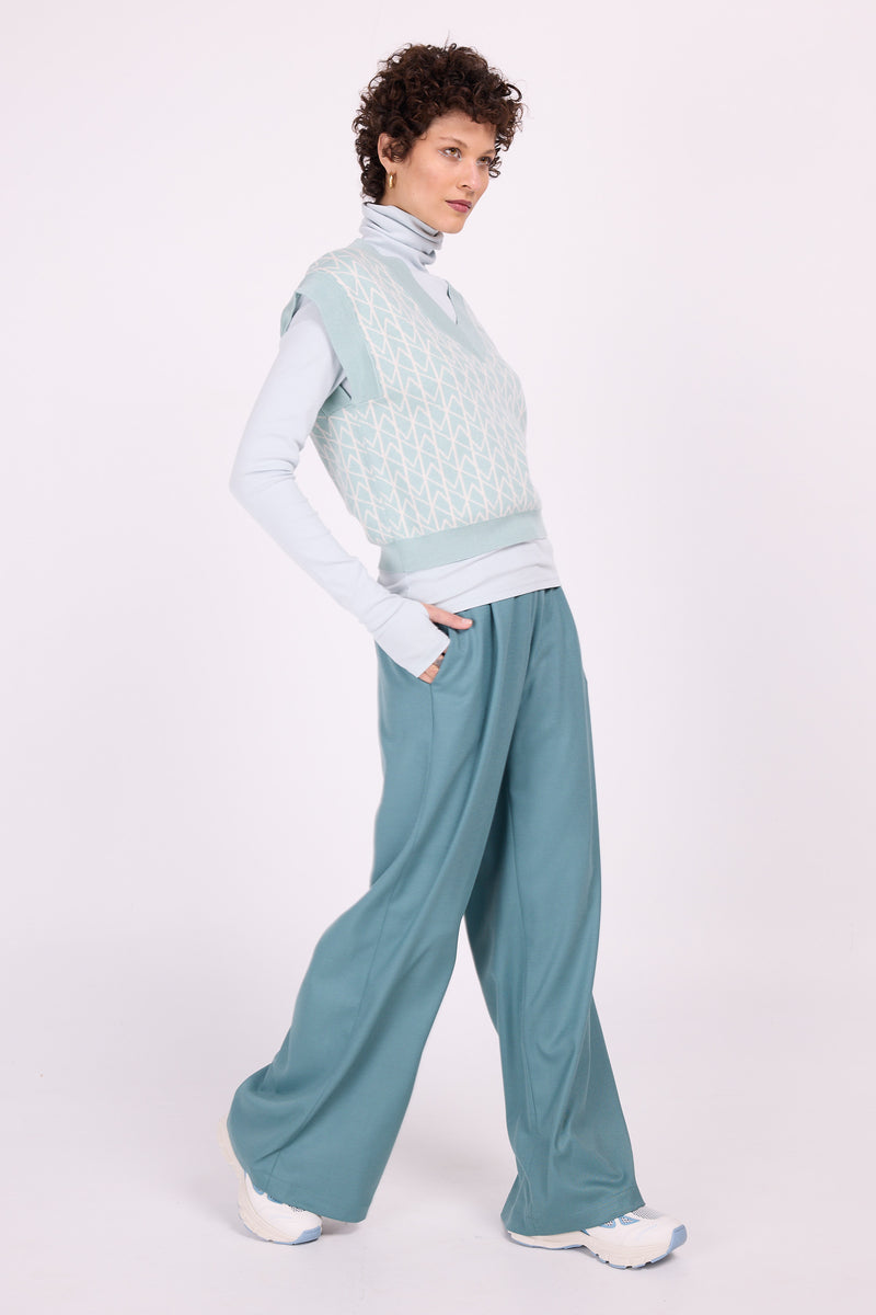 Sonka aqua grafische top