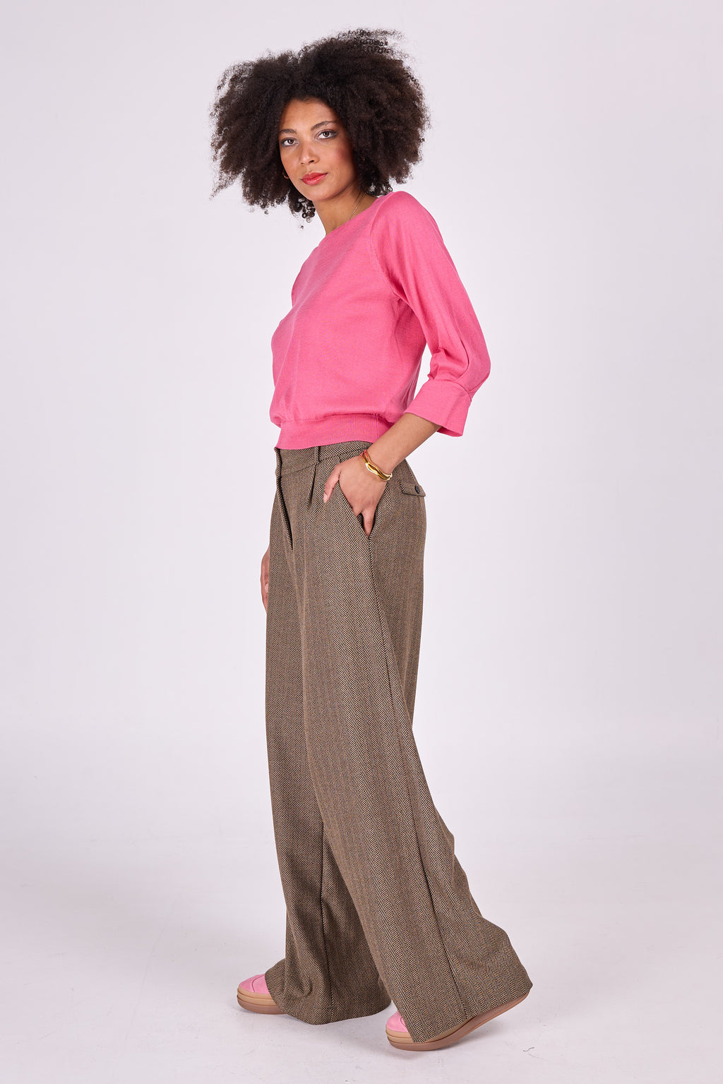 Rosa Baumwollpullover Falco
