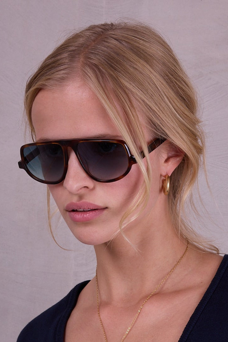 Felice lunettes de soleil en tortue / bleu