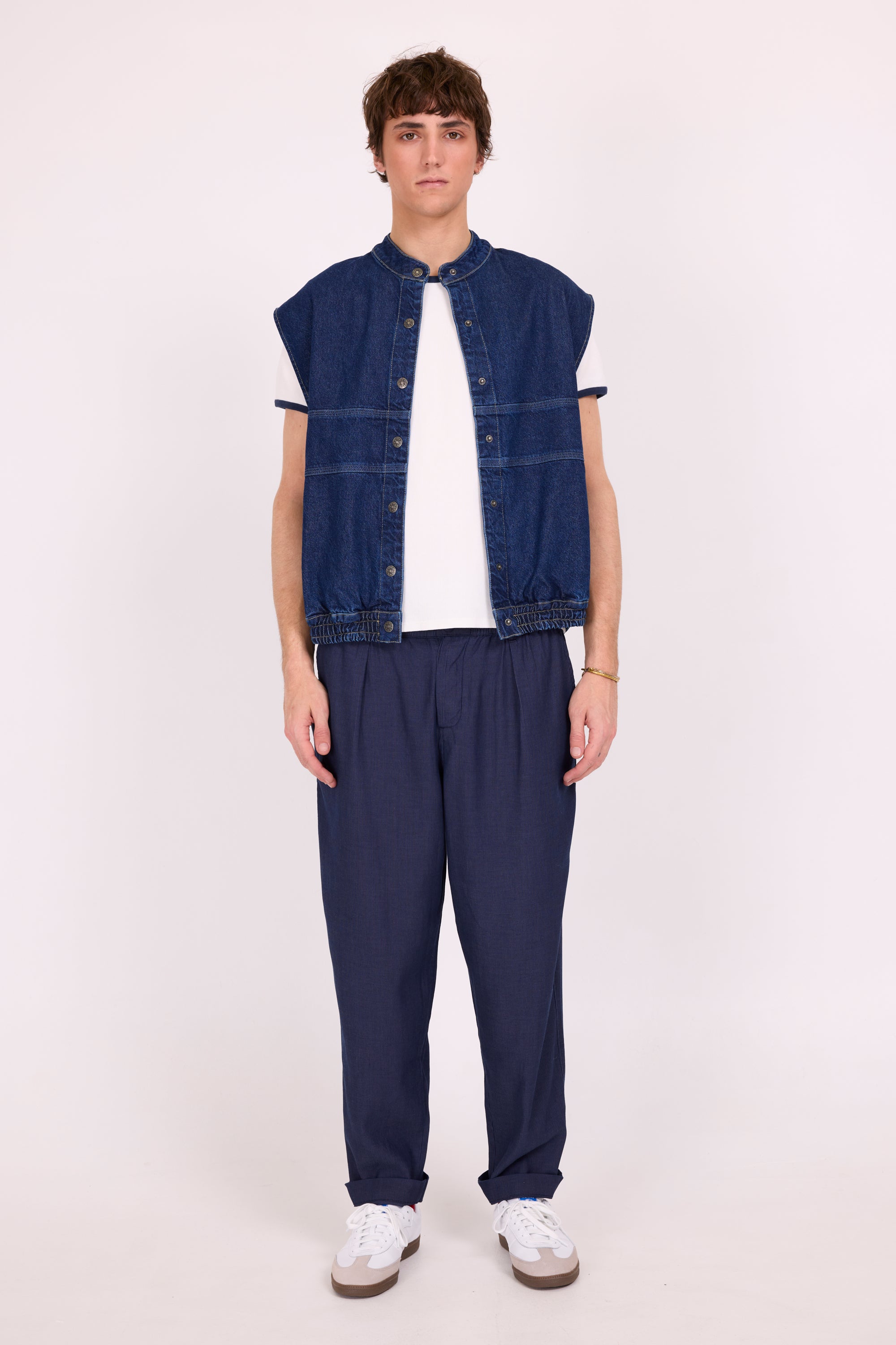 Drue T-shirt with navy trim