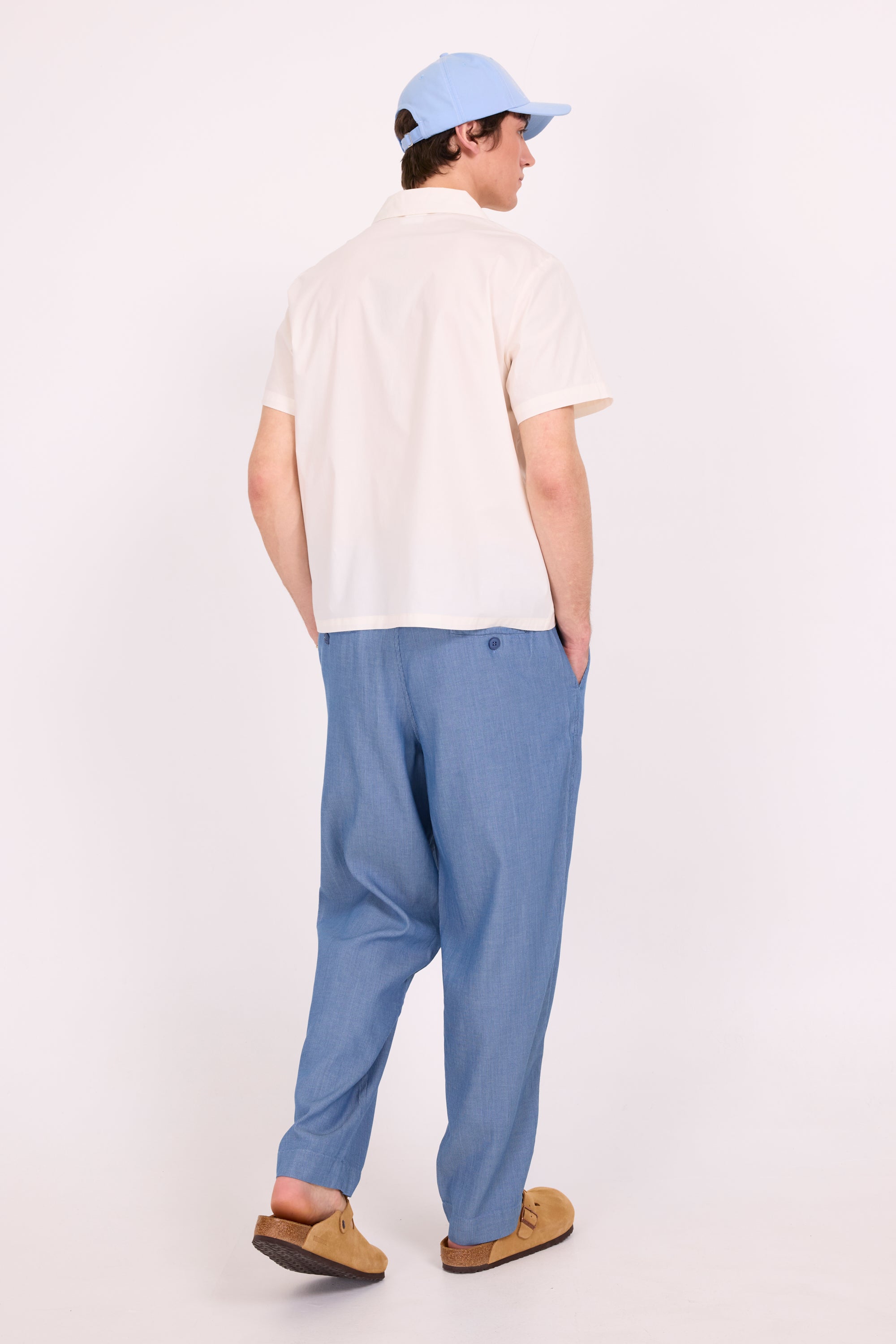 Domenico cream short sleeve shirt
