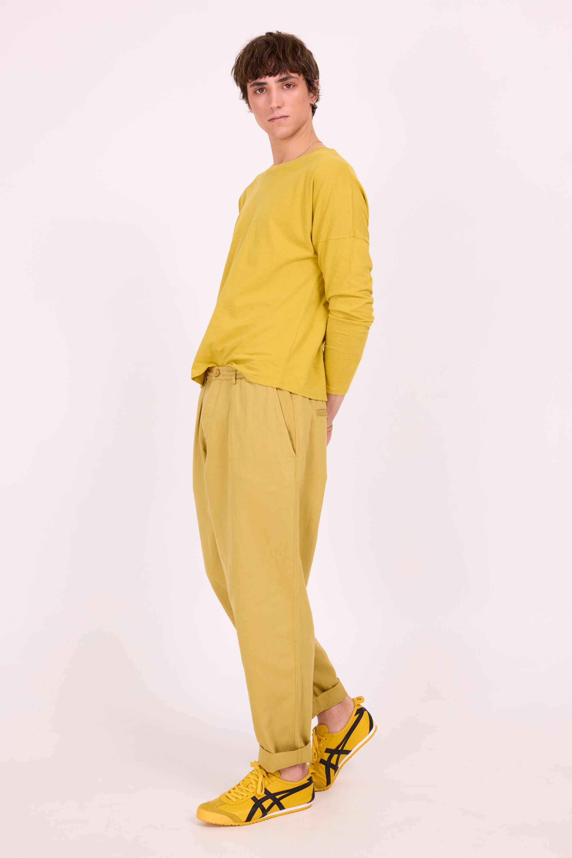 Dan olive barrel trousers