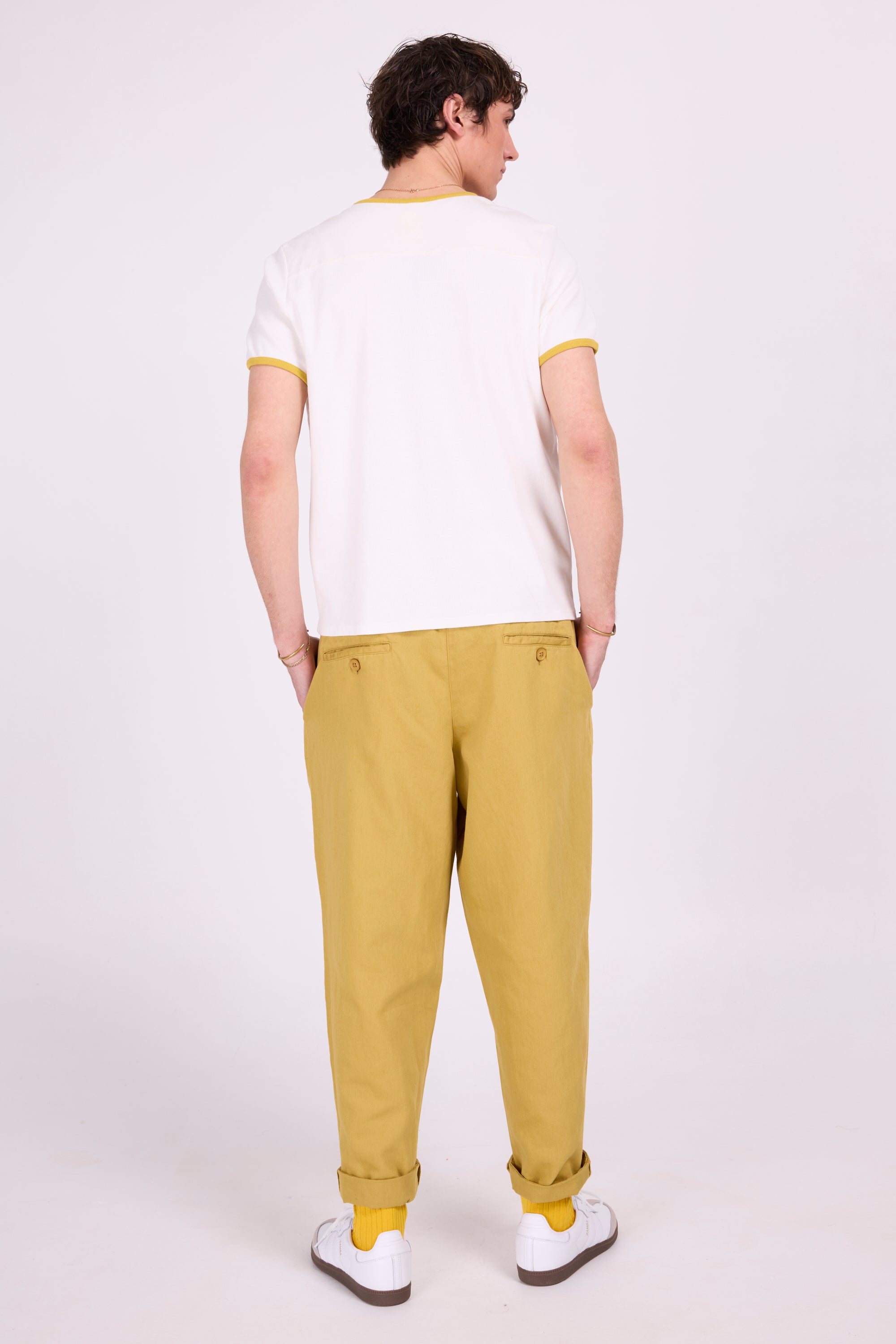 Drue T-shirt with khaki trim