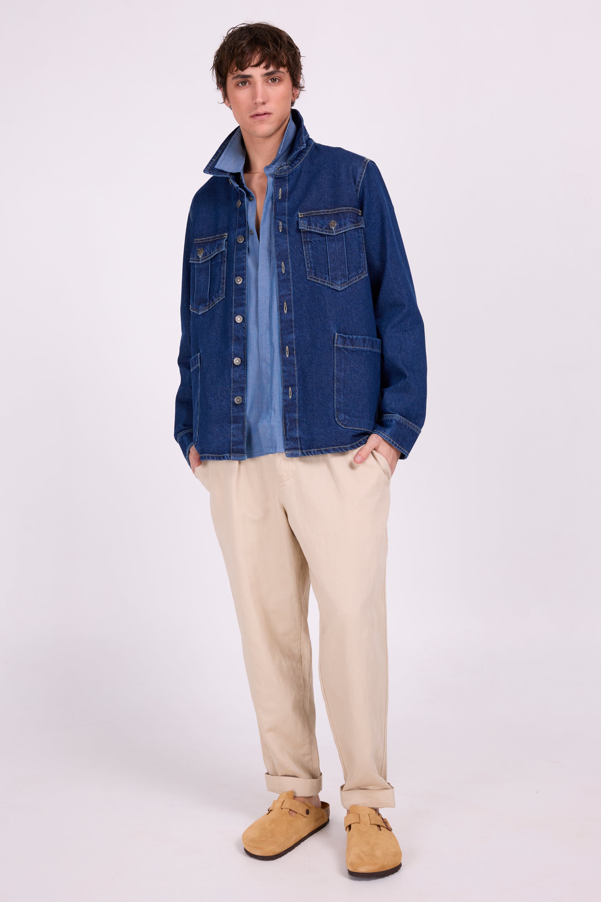 Davin dark denim vest
