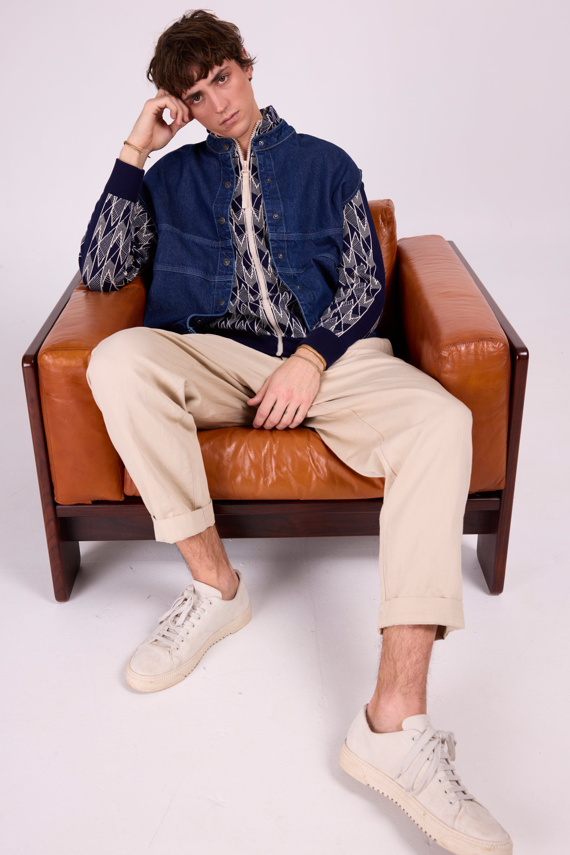 Dan zandkleurige barrel broek