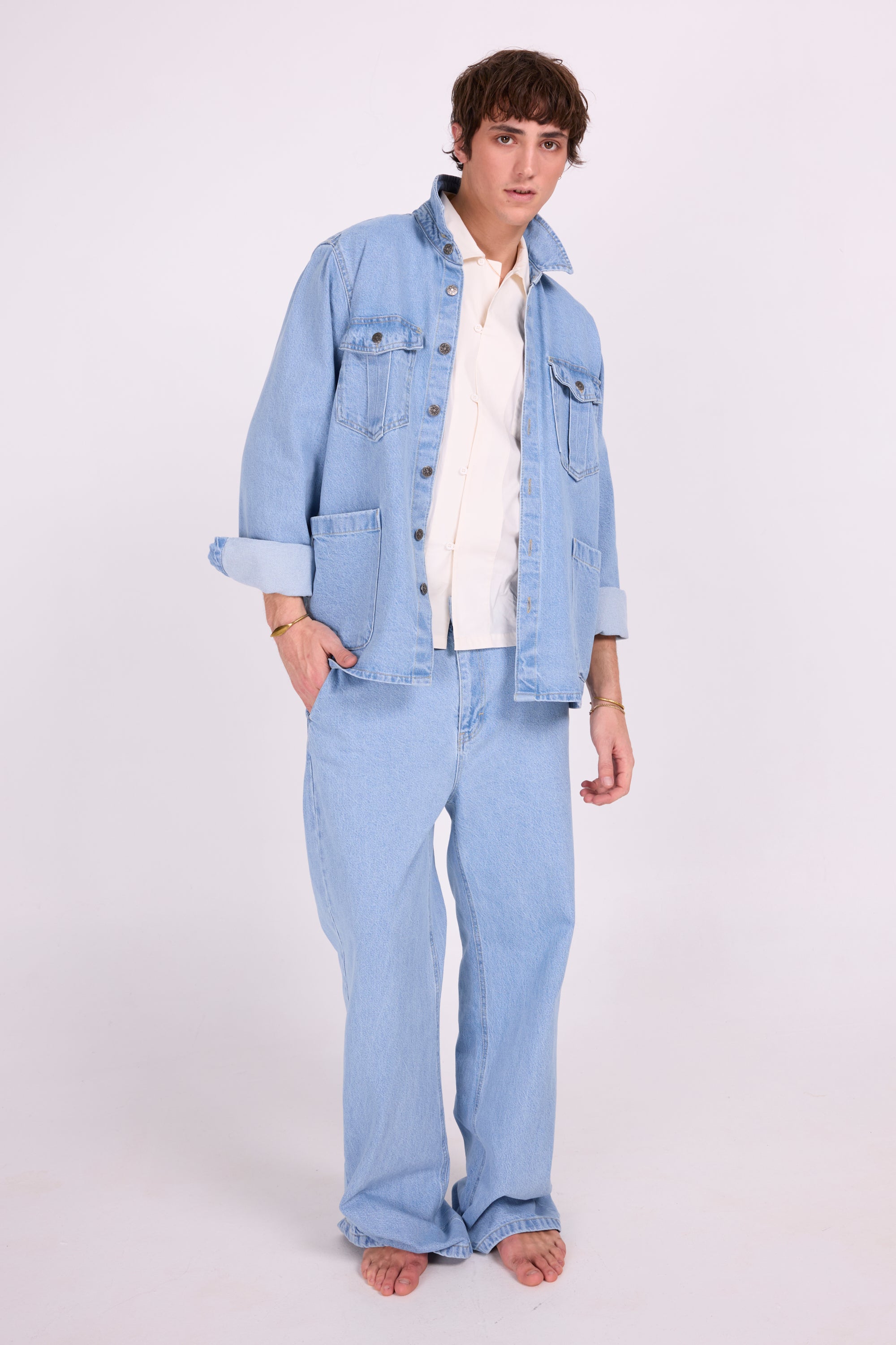 Davin light denim vest