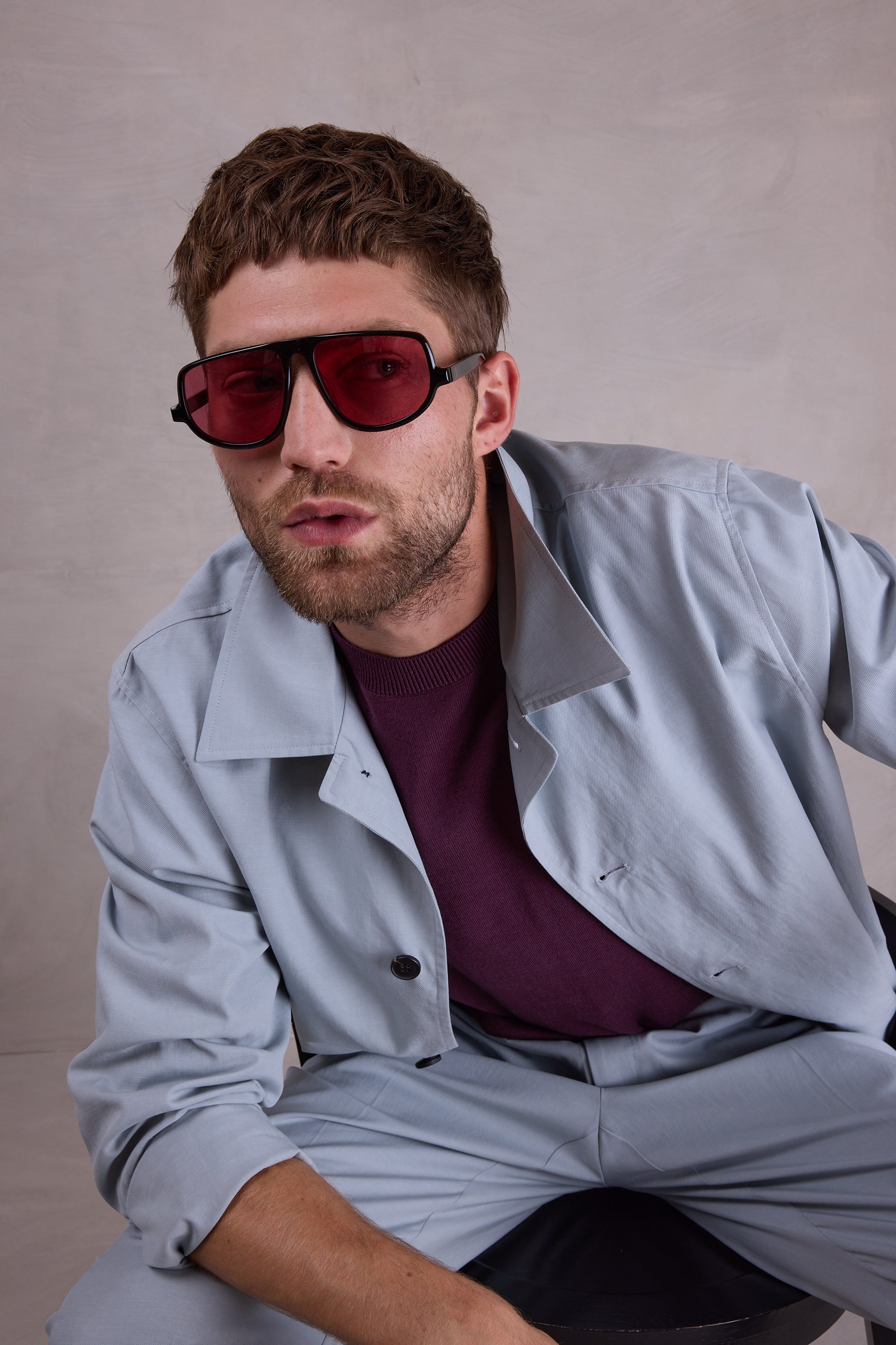 Felice lunettes de soleil en tortue foncée / cerise