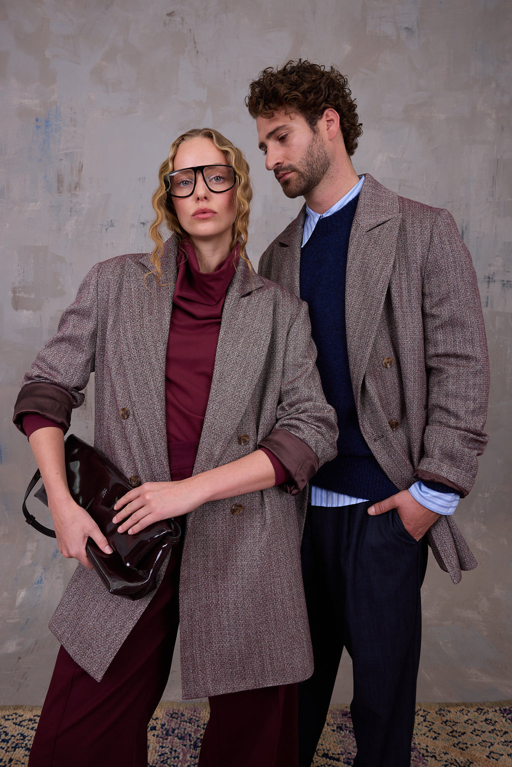 Godfried shirt in blue vintage cotton stripes