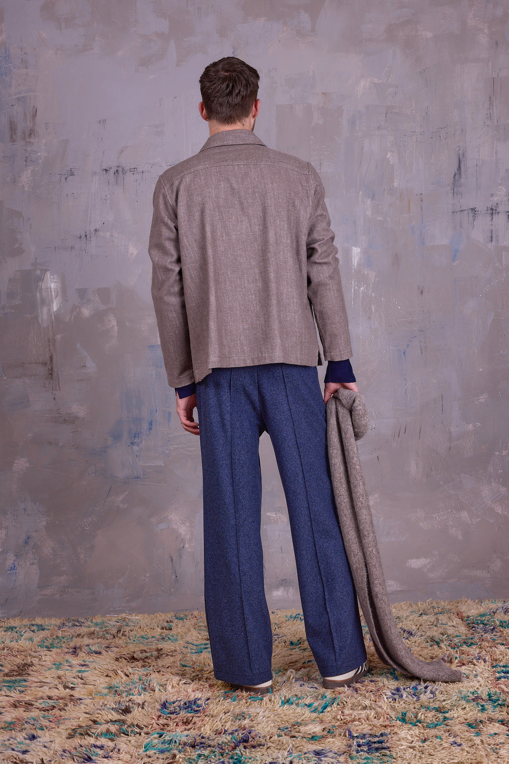 Egon trousers in blue mix