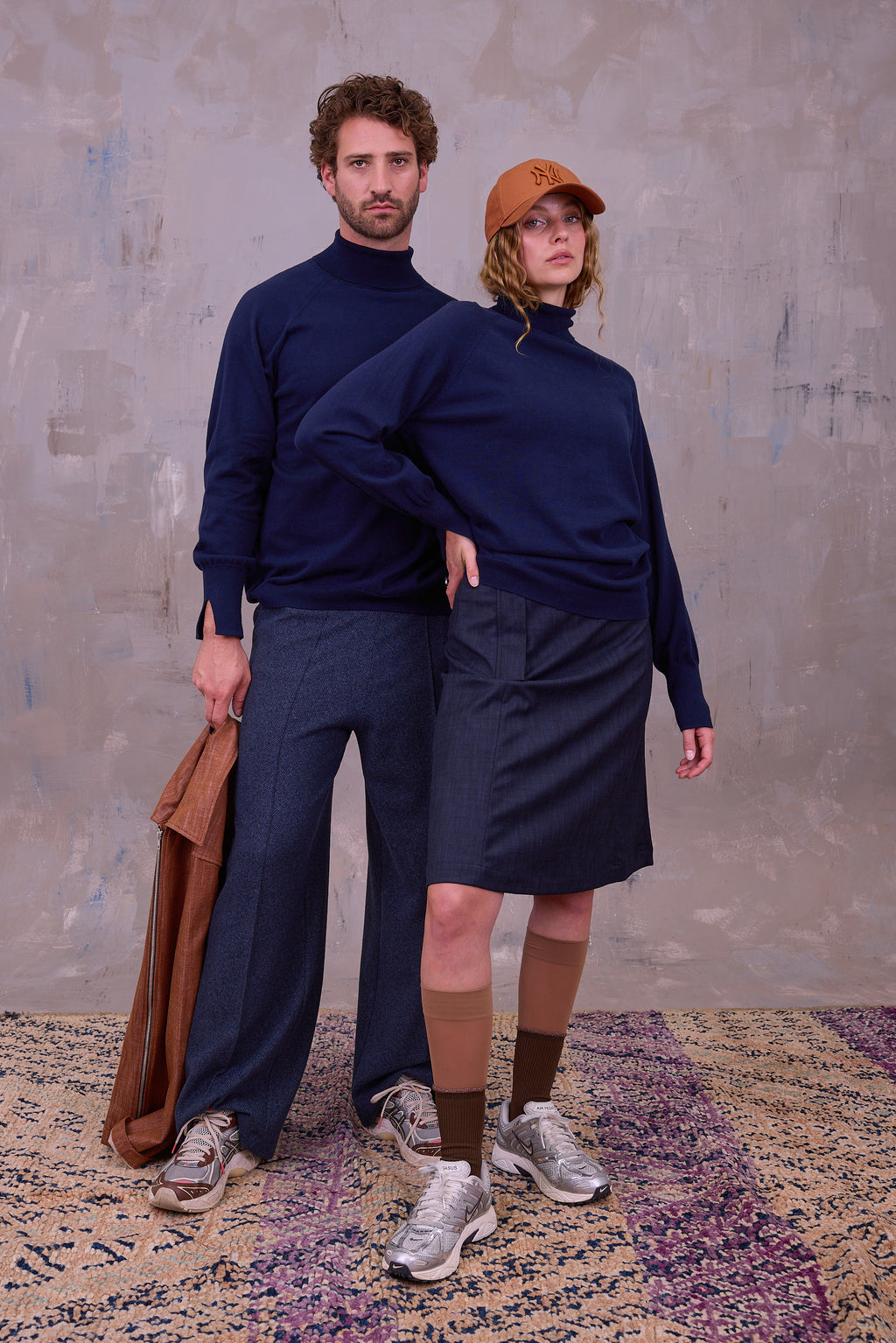 Egon trousers in blue mix