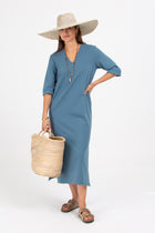 Zouzou dress in Adriatic blue