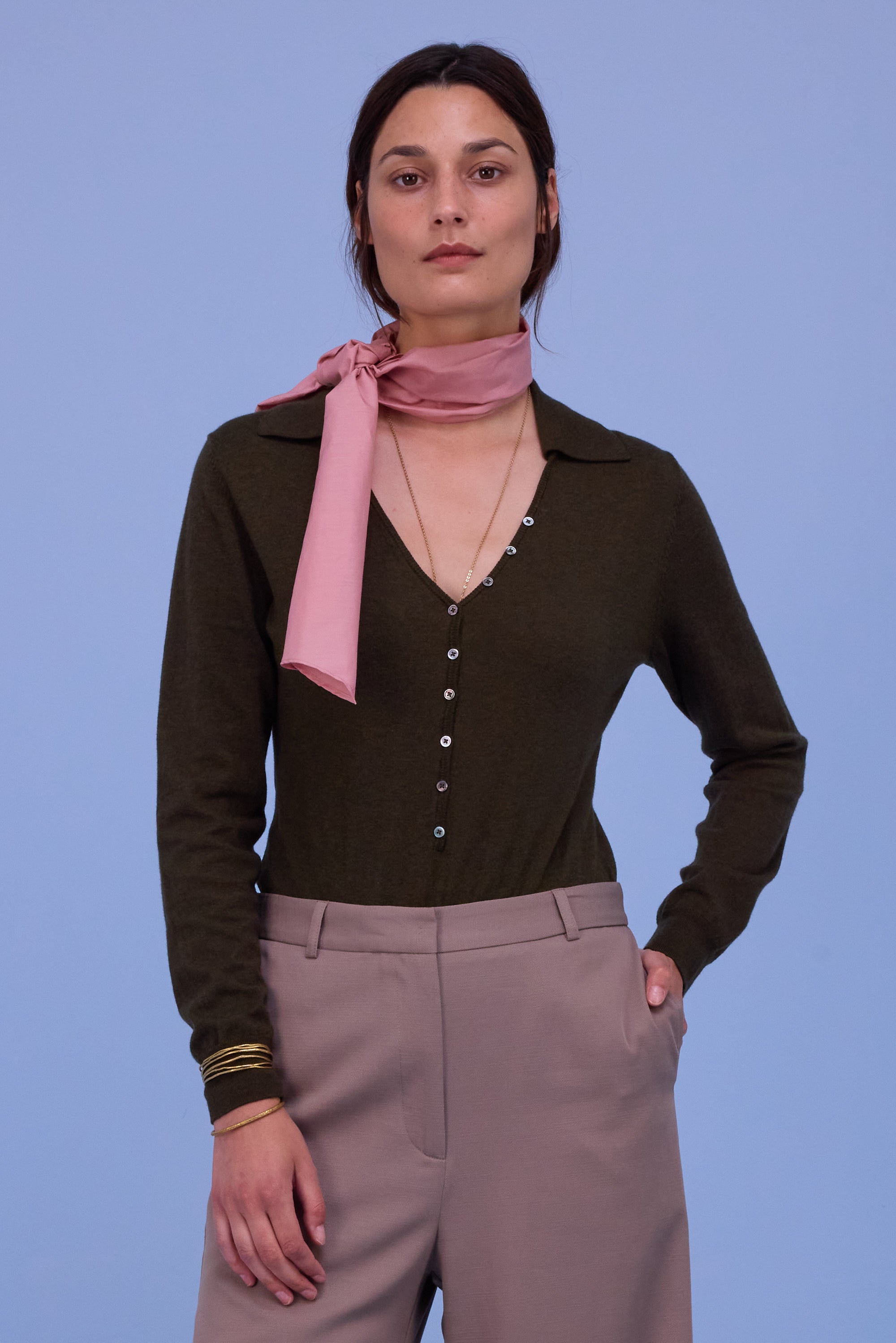 Hee sjaaltje in old rose