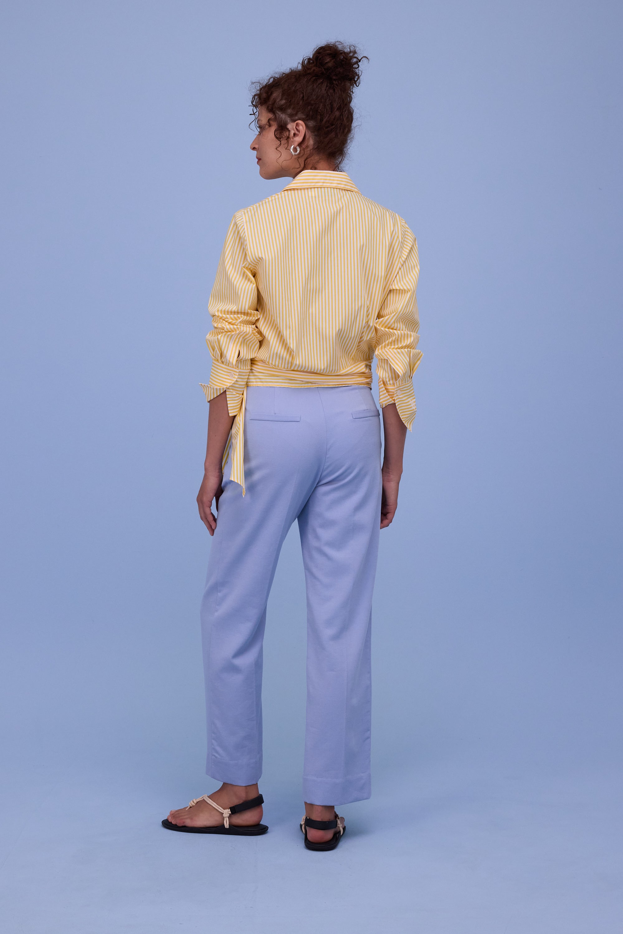 Halsey hemd in yellow stripes