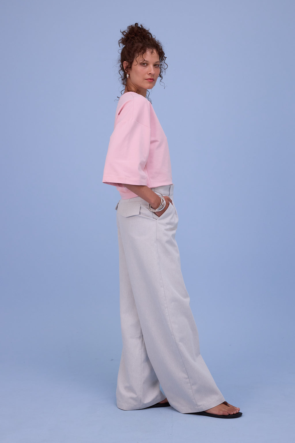 Dotty sweater in pink molton