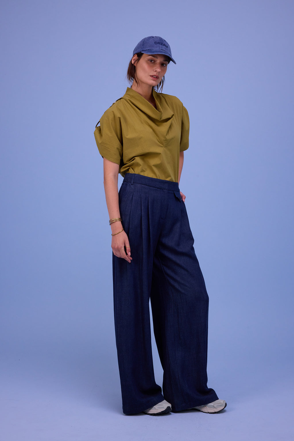 Flora blouse in moss