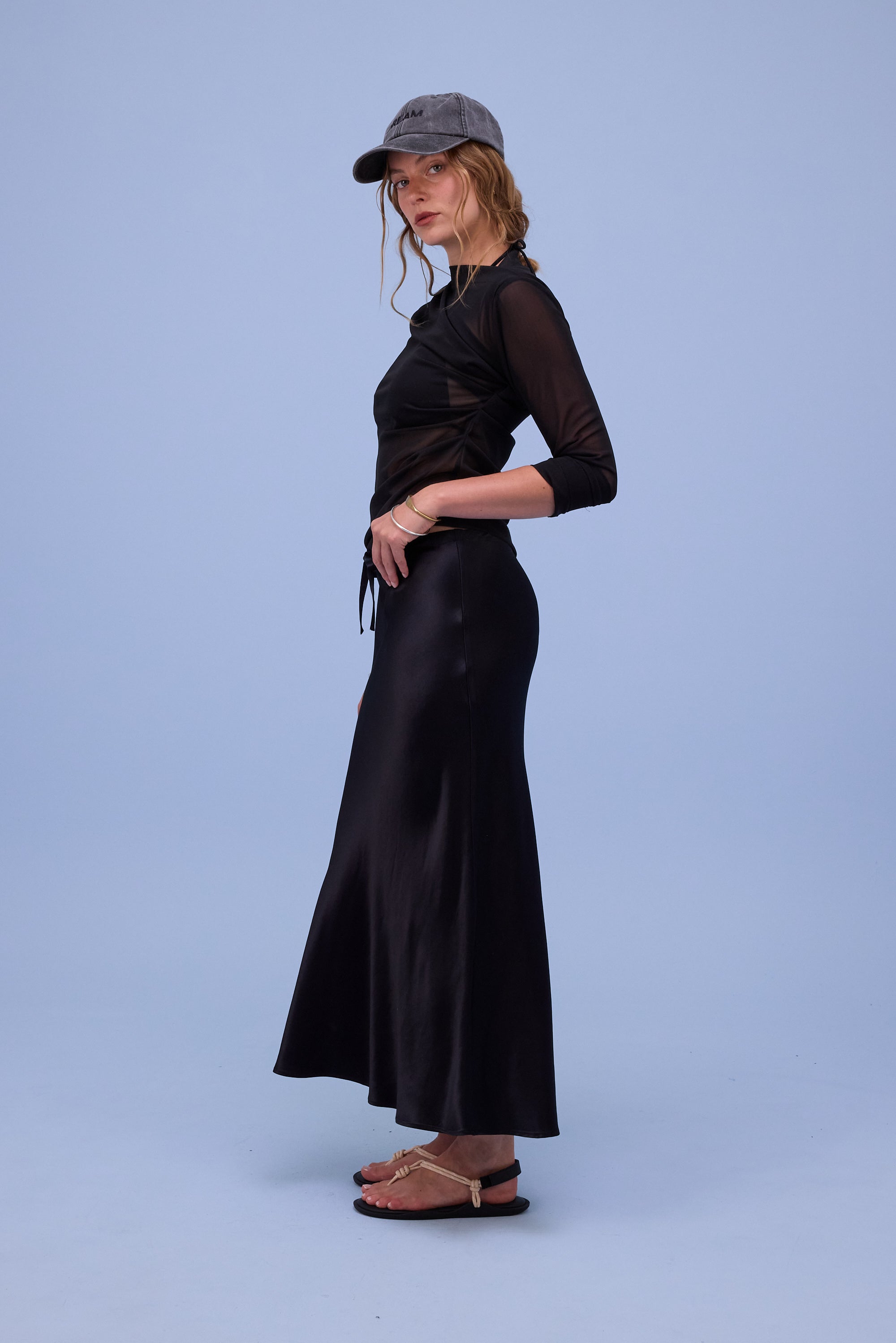 Anna T-shirt in black mesh