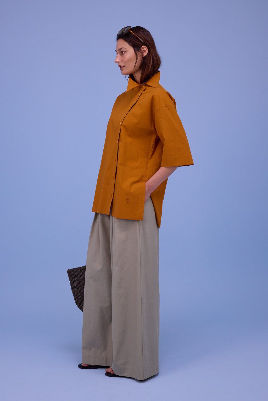 Hestia shirt in desert sun