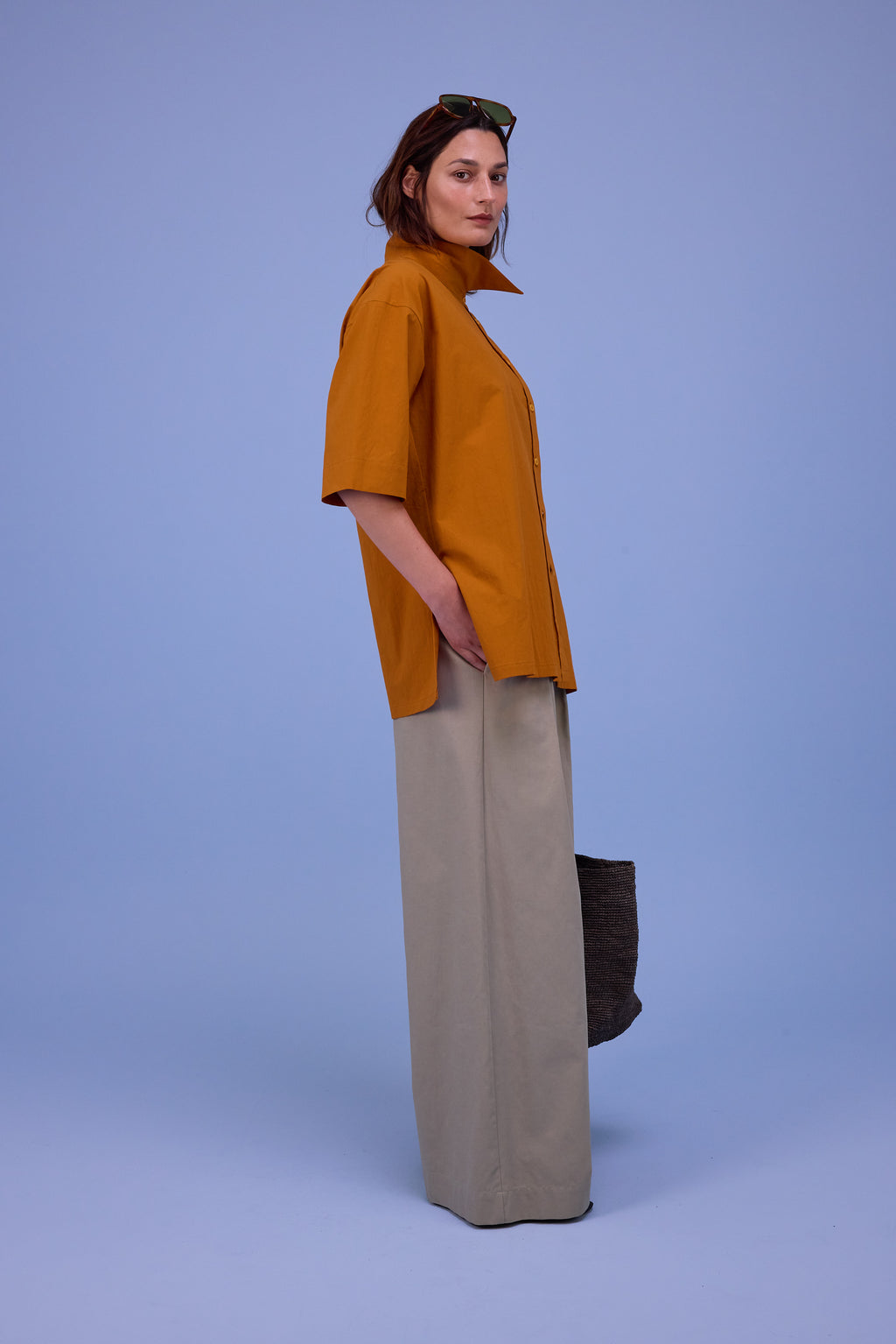 Hestia shirt in desert sun