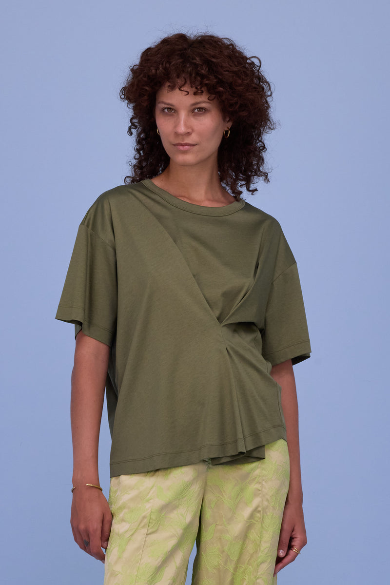 Hanka T-shirt in dark olive