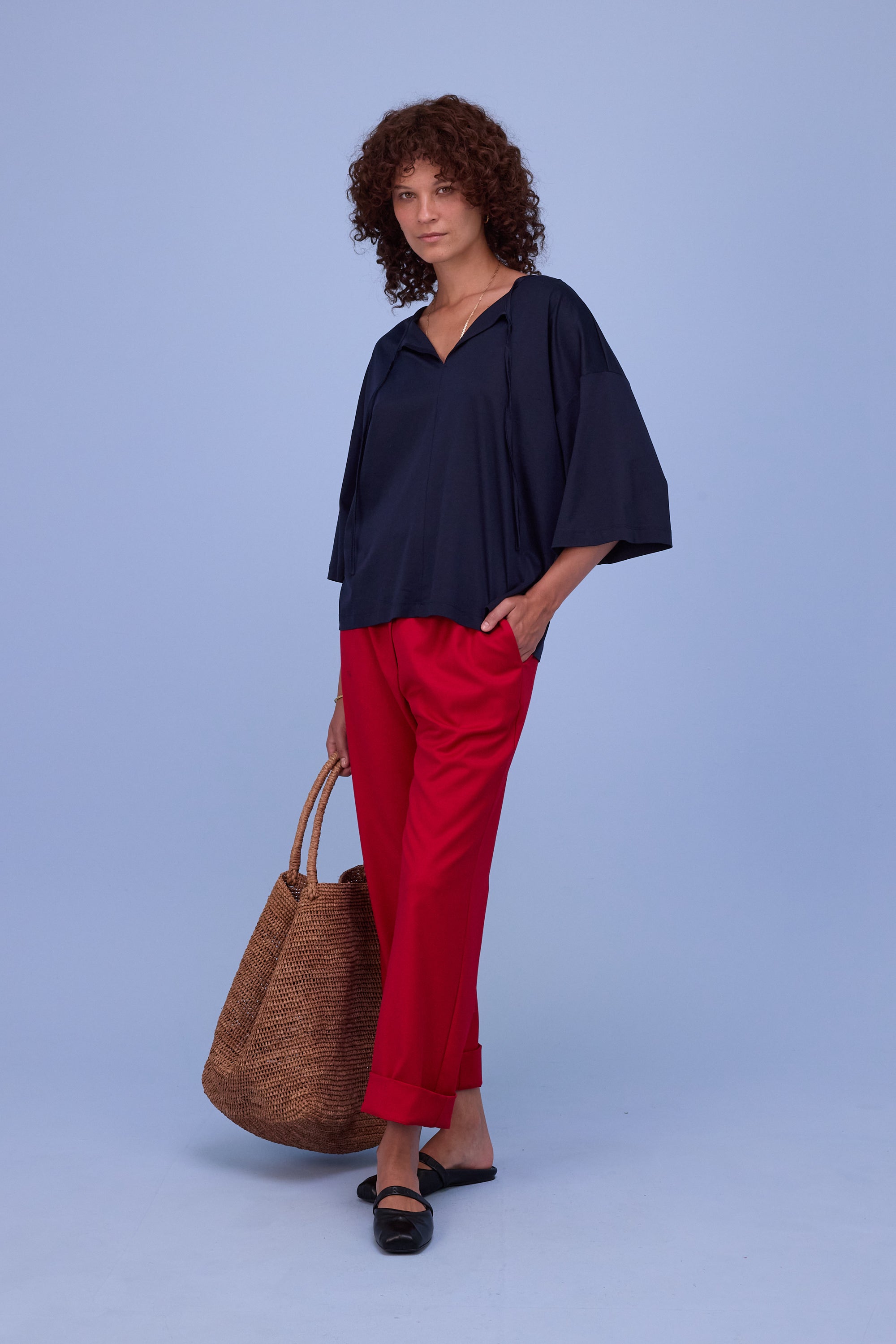 Hiba T-shirt in night blue